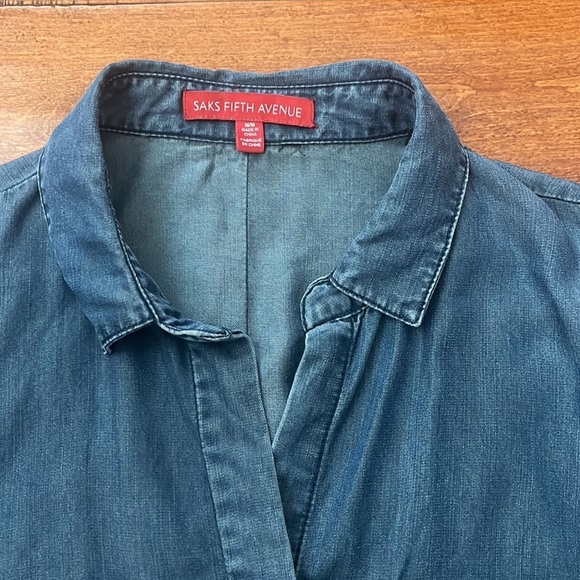 Saks  Fifth Avenue button down shirt Size M - Picture 6 of 10